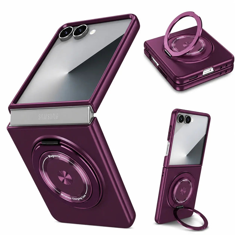 Magnetic Ring Stand Armor Case For Galaxy Z Flip 8