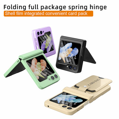 Full Protection Matte Case with Card Holder For Samsung Galaxy Z Flip 5