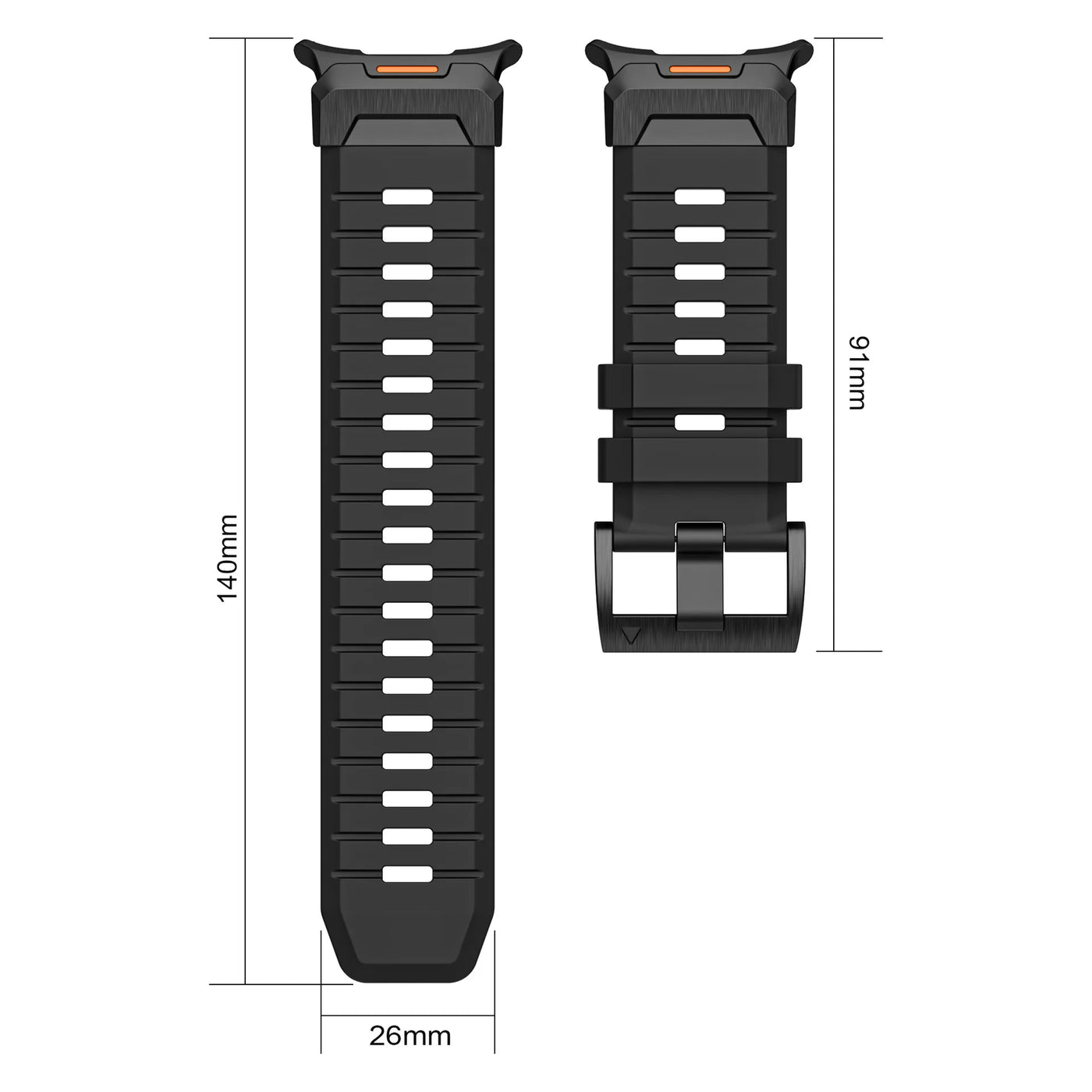 Rugged Silicone Strap for Galaxy Watch Ultra - The Z Flip Case