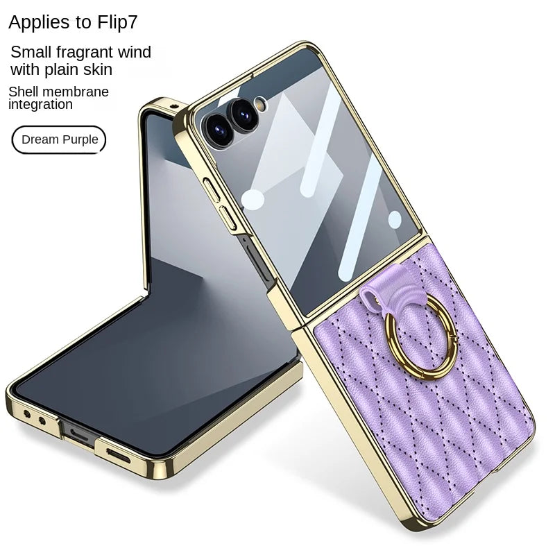 Luxury Quilted Leather Ring Case