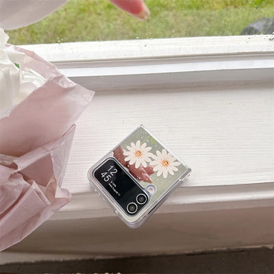 Cute Flower Mirror Case for Samsung Galaxy Z Flip