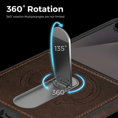 Luxury Magnetic Leather Kickstand Case