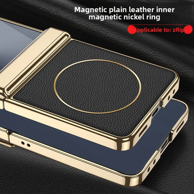 Luxury Magnetic Leather Case with Hinge protection