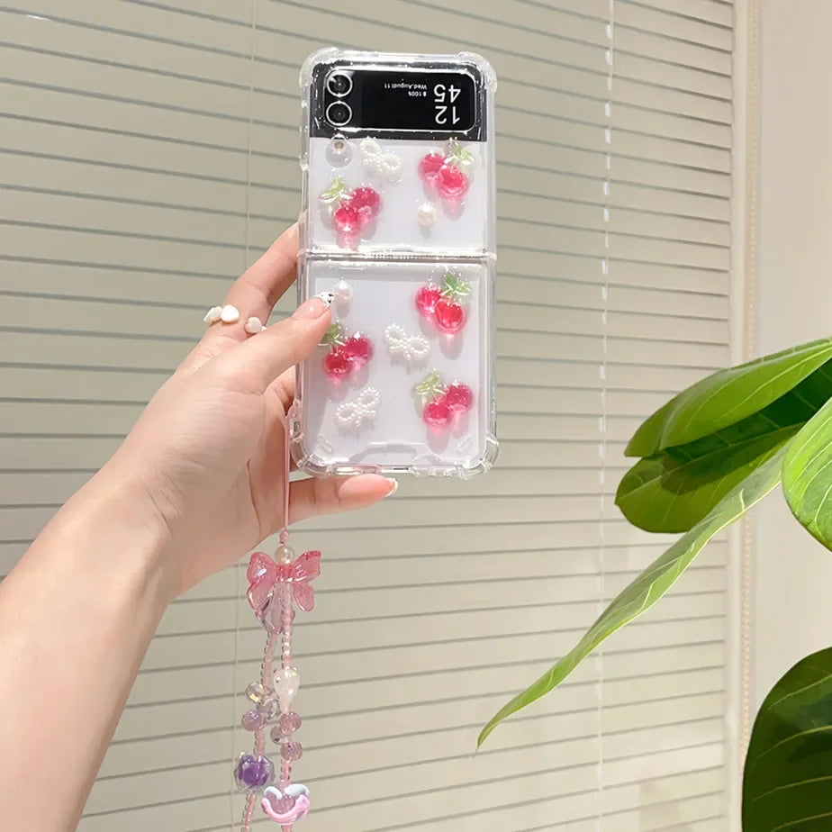 Transparent Case Wrist Strap For Galaxy Z Flip