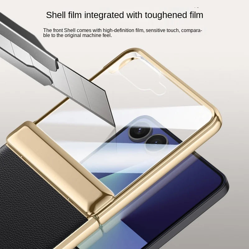 Leather Case with Full Hinge Protection