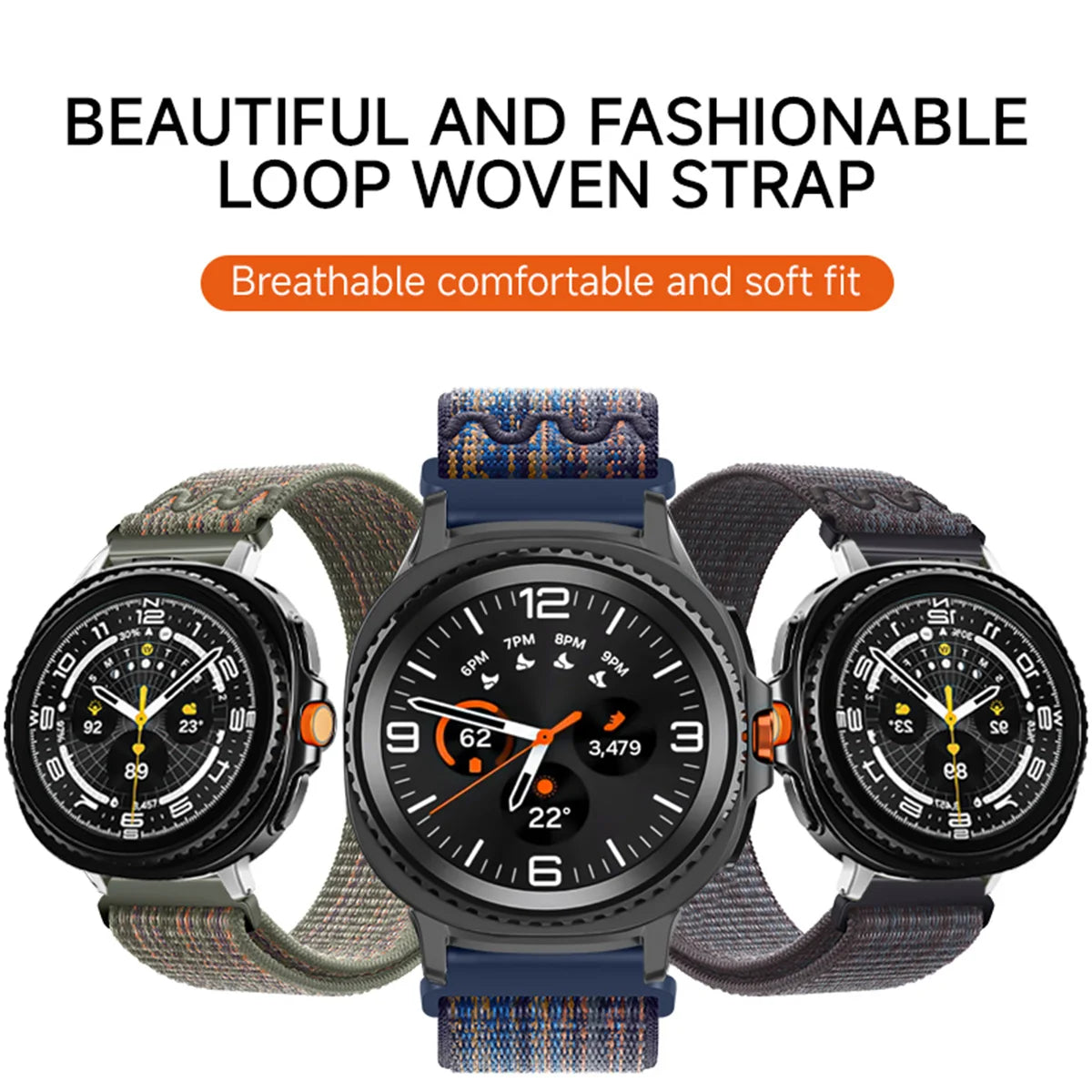Woven Nylon Strap for Galaxy Watch 8 - The Z Flip Case