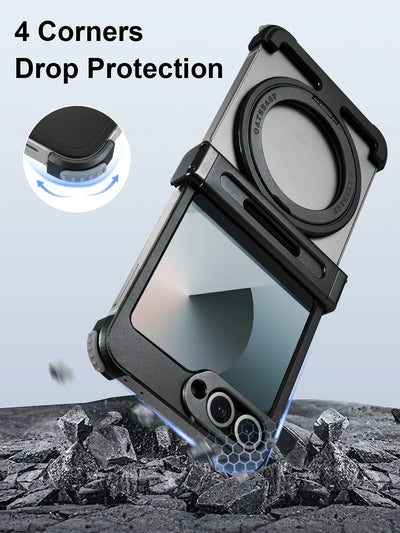 Rugged Armor Ring-Kickstand Case for Z Flip 7