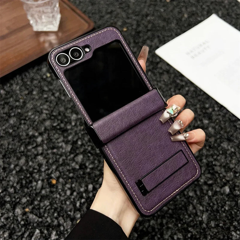 Vintage Leather Stand Case for Samsung Galaxy Z Flip Series