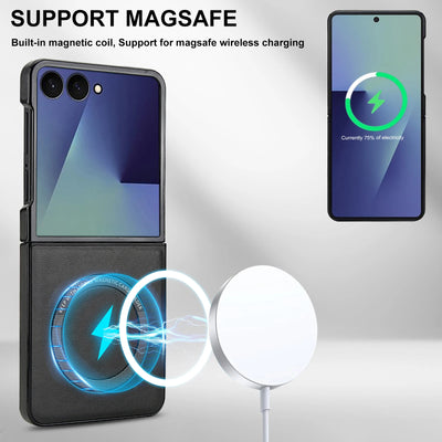 Magnetic Leather Case for Galaxy Z Flip - The Z Flip Case