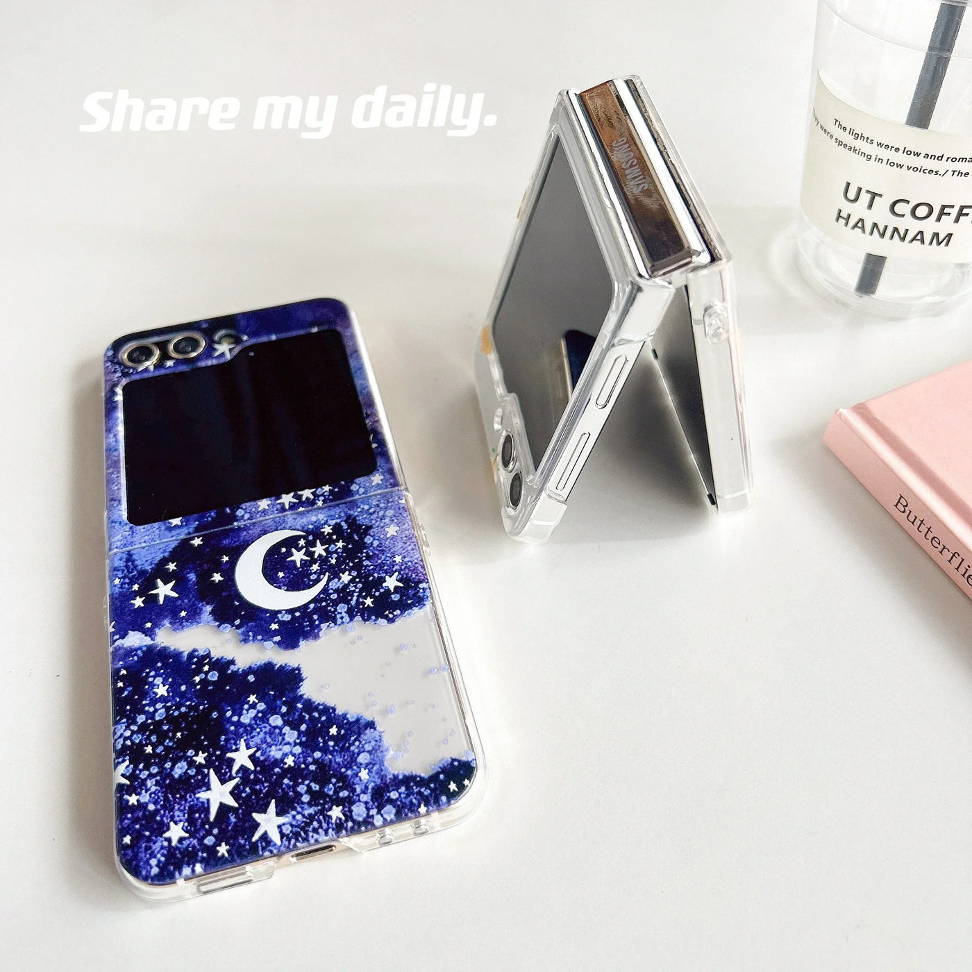 Cartoon Floral Moon Star Case for Samsung Galaxy Z Flip 3/4/5