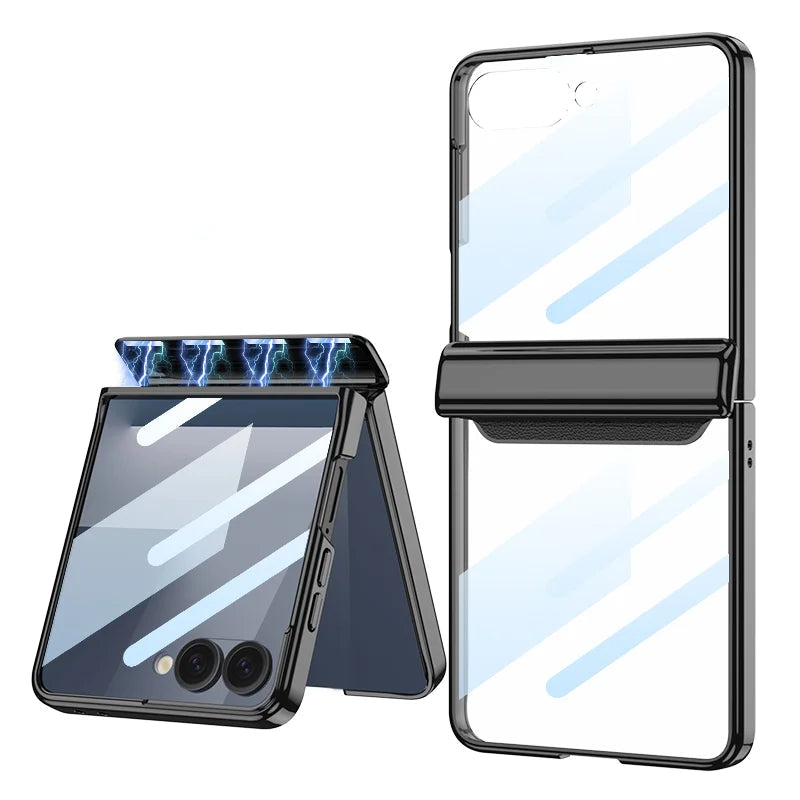 Magnetic Clear Case with Hinge Guard