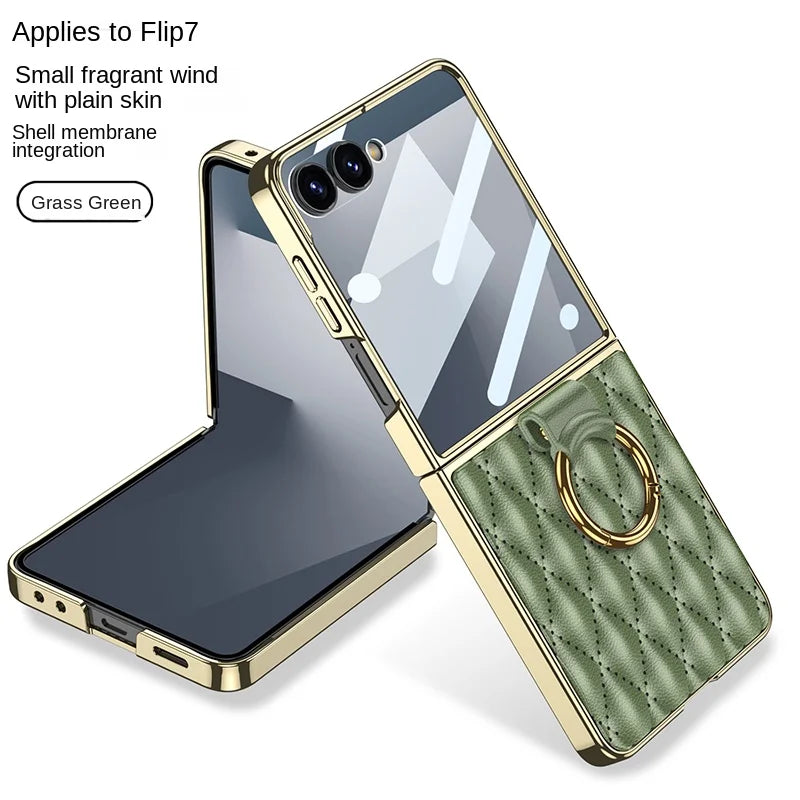 Luxury Quilted Leather Ring Case