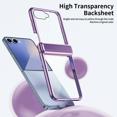 Transparent Electroplated Hinge Case