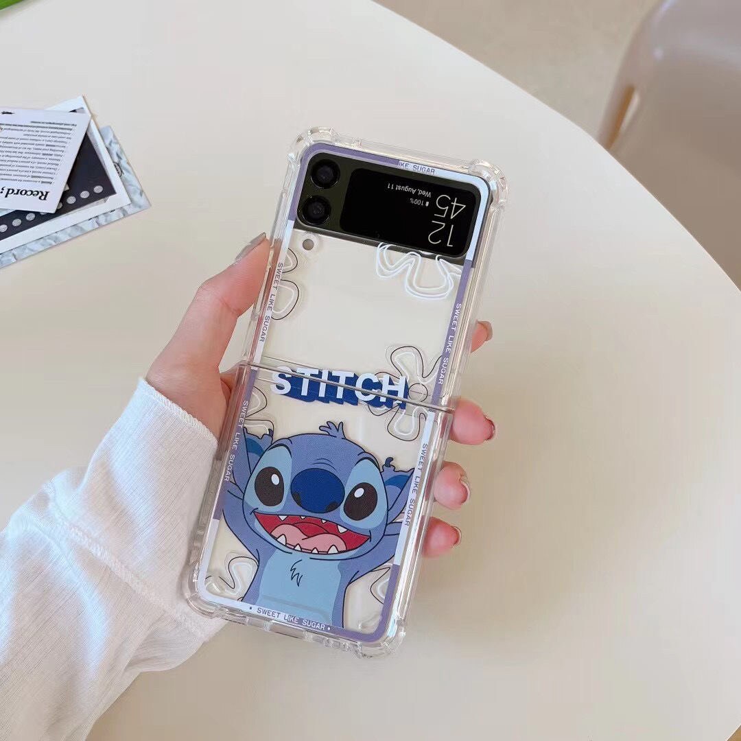 Stitch Flip Over Phone Case Cute Cartoon Phone Case For Samsung Galaxy Z  Flip