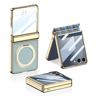 Magnetic Leather Rotating Stand Case