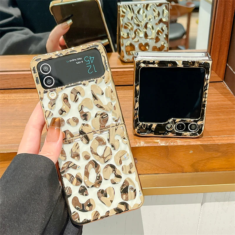 Luxury Leopard Print Phone Case for Samsung Galaxy Z Flip 3/4/5/6 – The Z Flip Case Luxury Leopard Print Phone Case for Samsung Galaxy Z Flip 3/4/5/6 – The Z Flip Case