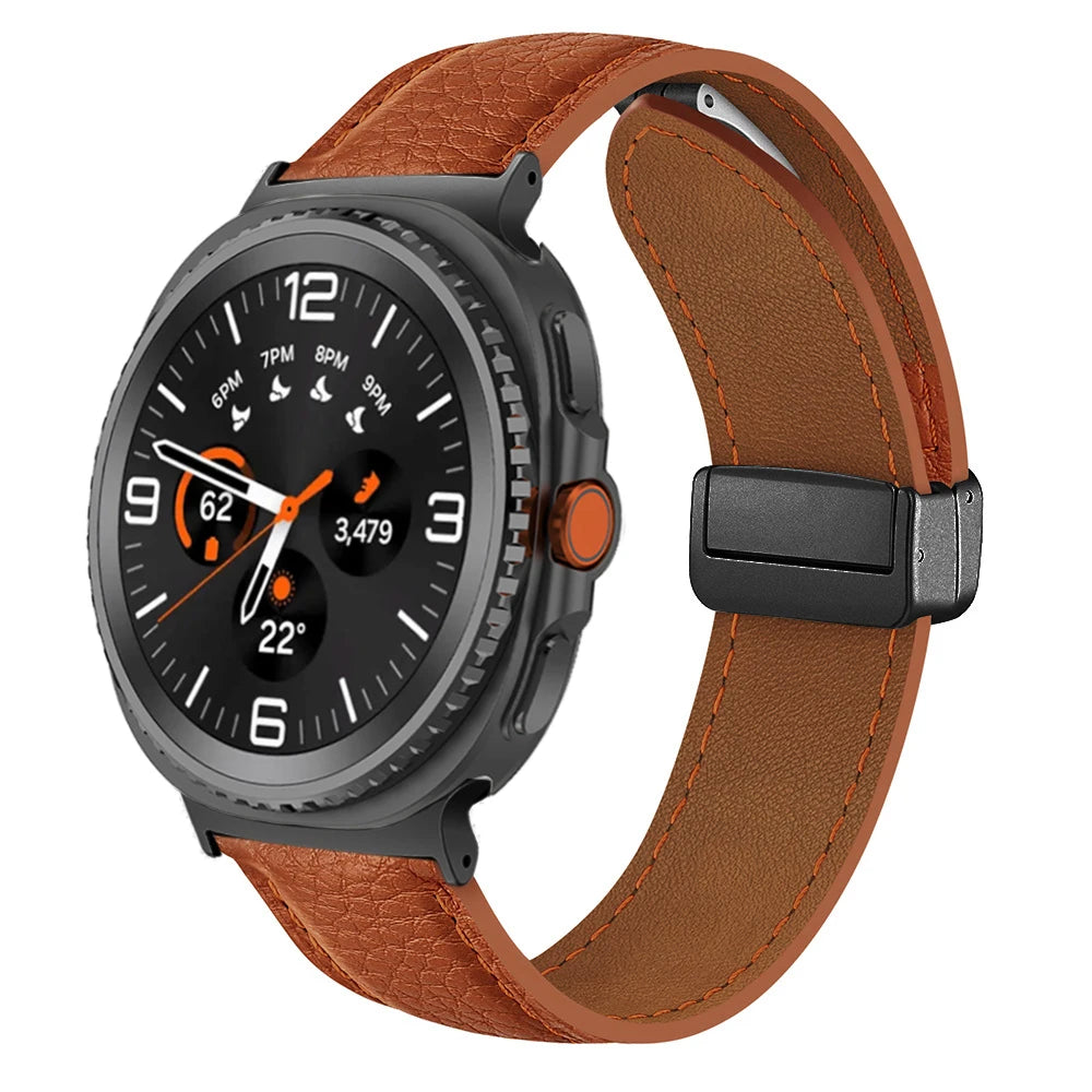 Leather Band for Galaxy Watch Ultra2 / 47mm - The Z Flip Case
