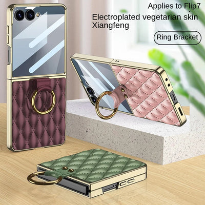 Luxury Quilted Leather Ring Case