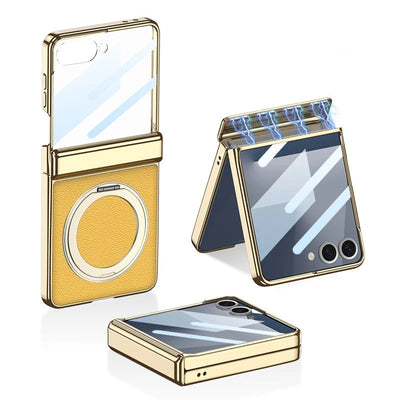Magnetic Leather Rotating Stand Case