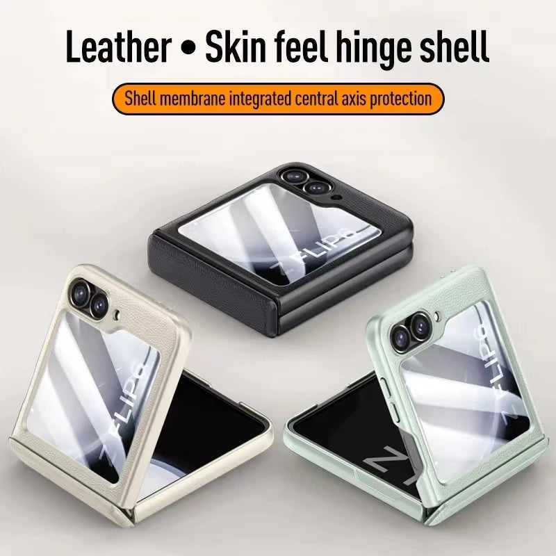 Shockproof Leather Case For Samsung Galaxy Z Flip 6