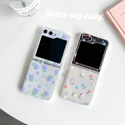 Cartoon Floral Moon Star Case for Samsung Galaxy Z Flip 3/4/5