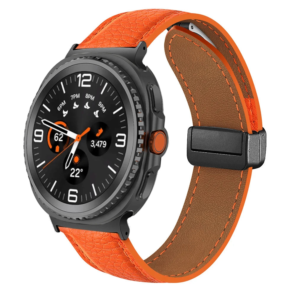 Leather Band for Galaxy Watch Ultra2 / 47mm - The Z Flip Case