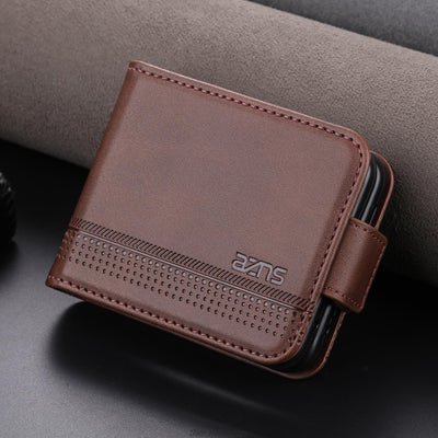 Deluxe Magnetic Adsorption Leather Case for Samsung Galaxy Z Flip 5
