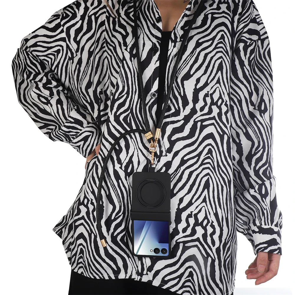 Lanyard Ring Holder Case For Z Flip