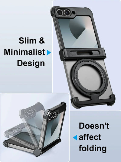 Rugged Armor Ring-Kickstand Case for Z Flip 7