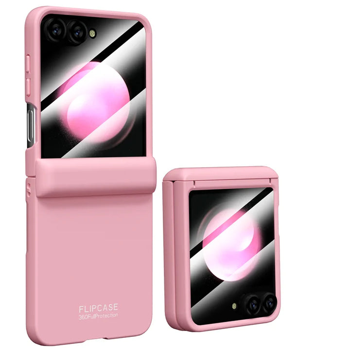 Pink Fold Phone Case Shockproof Case With Hinge Protection For