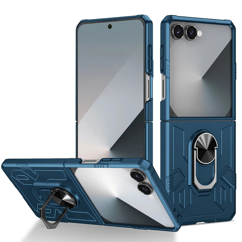 Rugged Armor Ring Case for Samsung Galaxy Z Flip 7