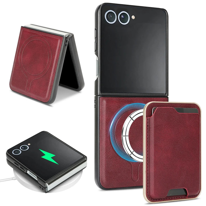 MagSafe Leather Wallet Case for Samsung Galaxy Z Flip 7 – The Z