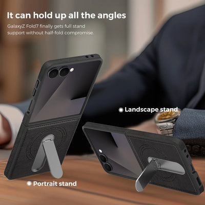 Luxury Magnetic Leather Kickstand Case