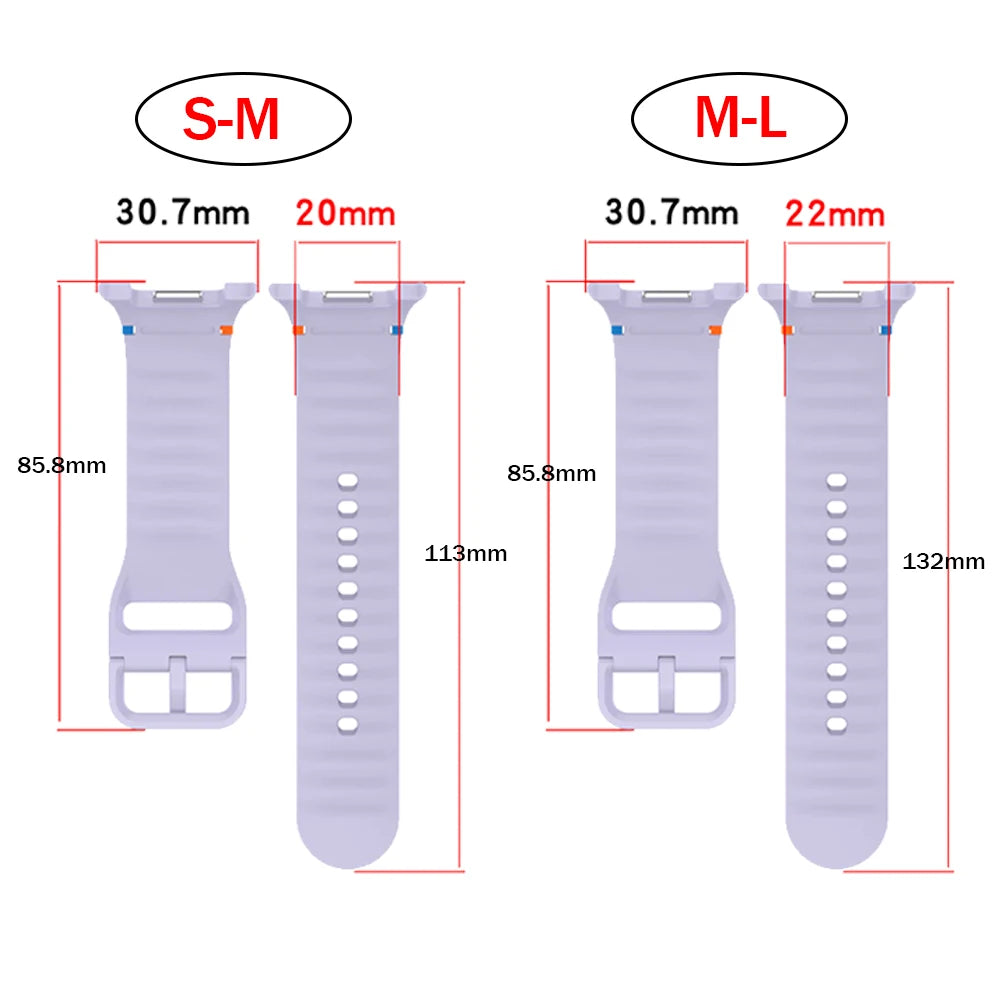 Silicone Soft Strap For Galaxy Watch 8 - The Z Flip Case