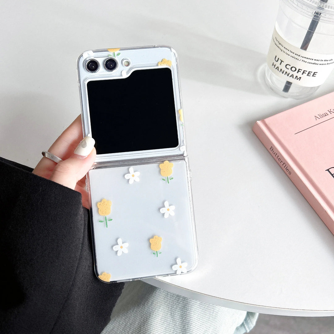 Cartoon Floral Moon Star Case for Samsung Galaxy Z Flip 3/4