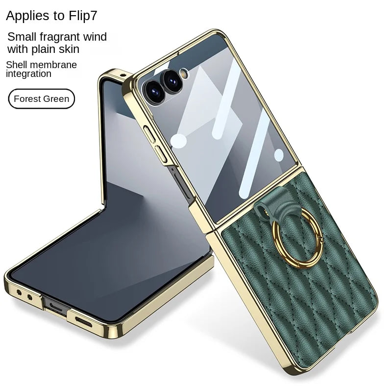 Luxury Quilted Leather Ring Case
