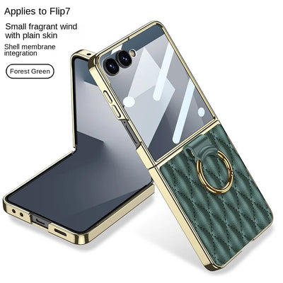 Luxury Quilted Leather Ring Case