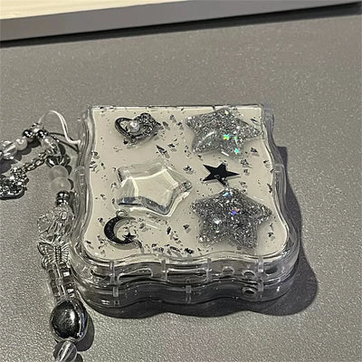 Glitter Star Clear Case for Z Flip