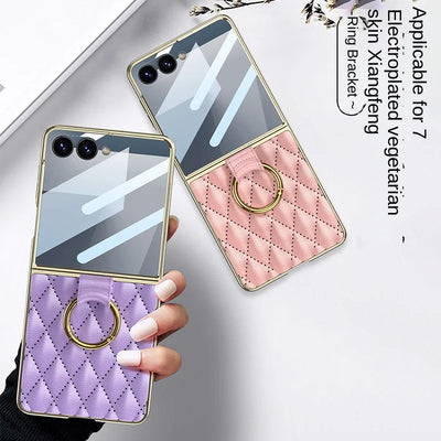 Luxury Quilted Leather Ring Case