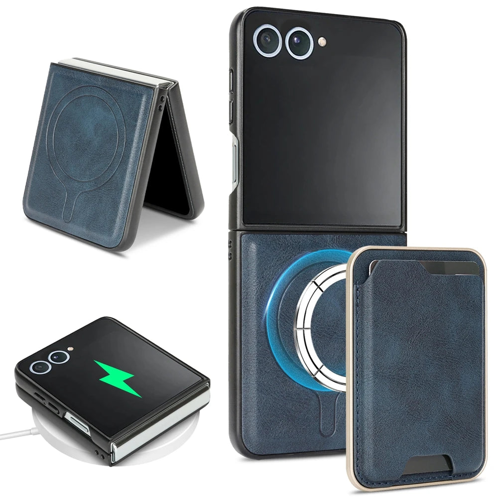 MagSafe Leather Wallet Case for Samsung Galaxy Z Flip 7 – The Z