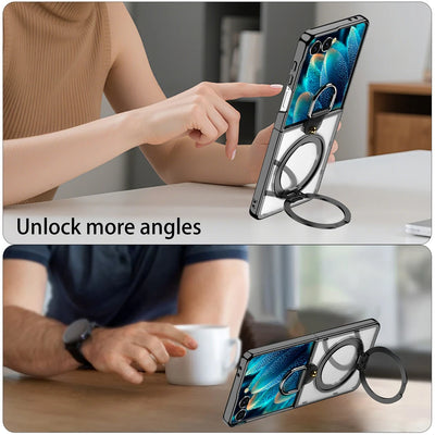 Magnetic Ring Kickstand Case for Galaxy Z Flip 7