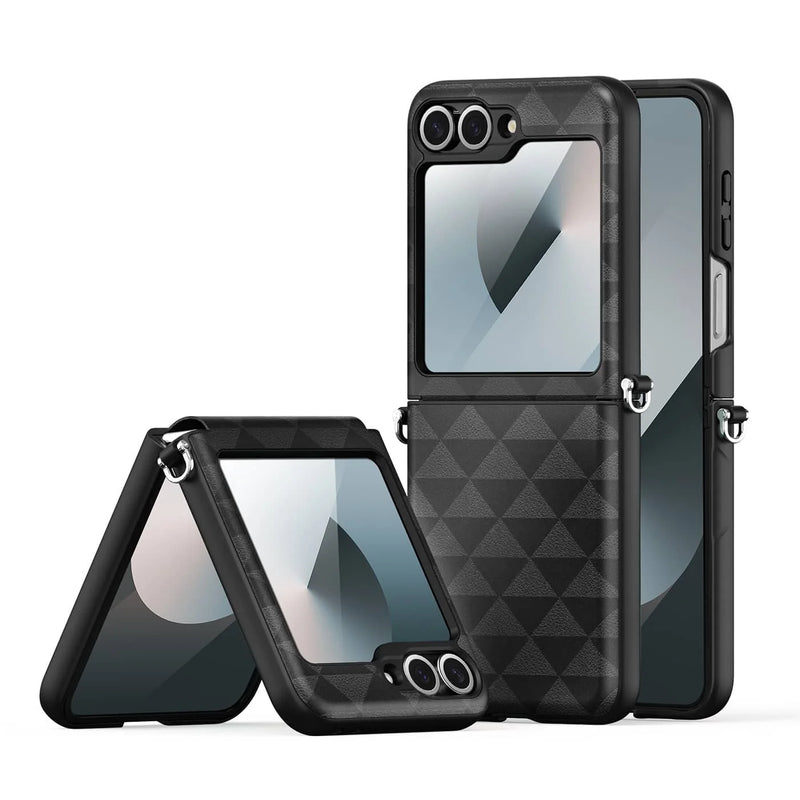 Leather Case with Hinge Protection for Samsung Galaxy Z Flip 6