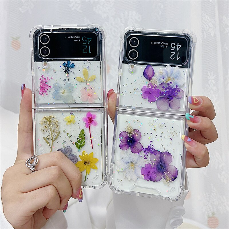 Bling Colorful Flower Case for Samsung Galaxy Z Flip 3 & 4