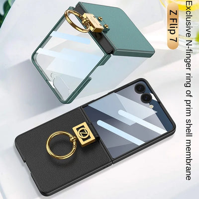 Leather Ring Stand Case - The Z Flip Case