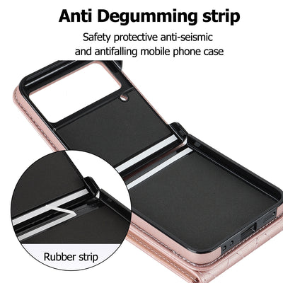 Luxury Wallet Leather Phone Case For Galaxy Z Flip