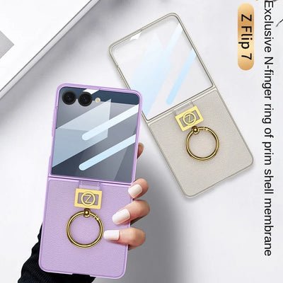Leather Ring Stand Case - The Z Flip Case