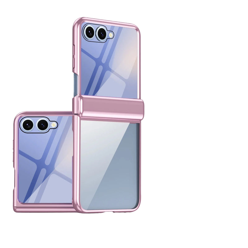 Transparent Electroplated Hinge Case for Samsung Galaxy Z Flip 7
