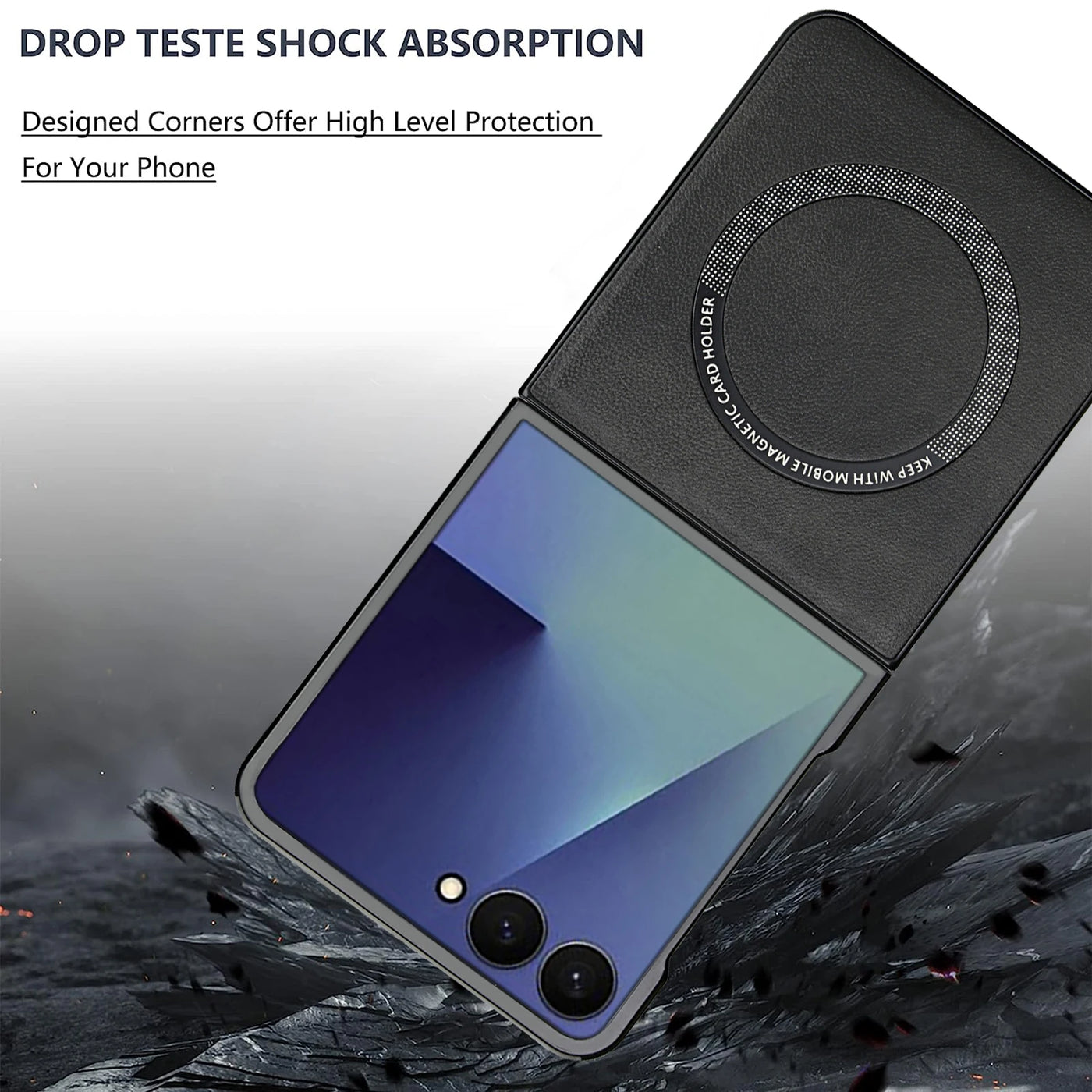 Magnetic Leather Case for Galaxy Z Flip - The Z Flip Case