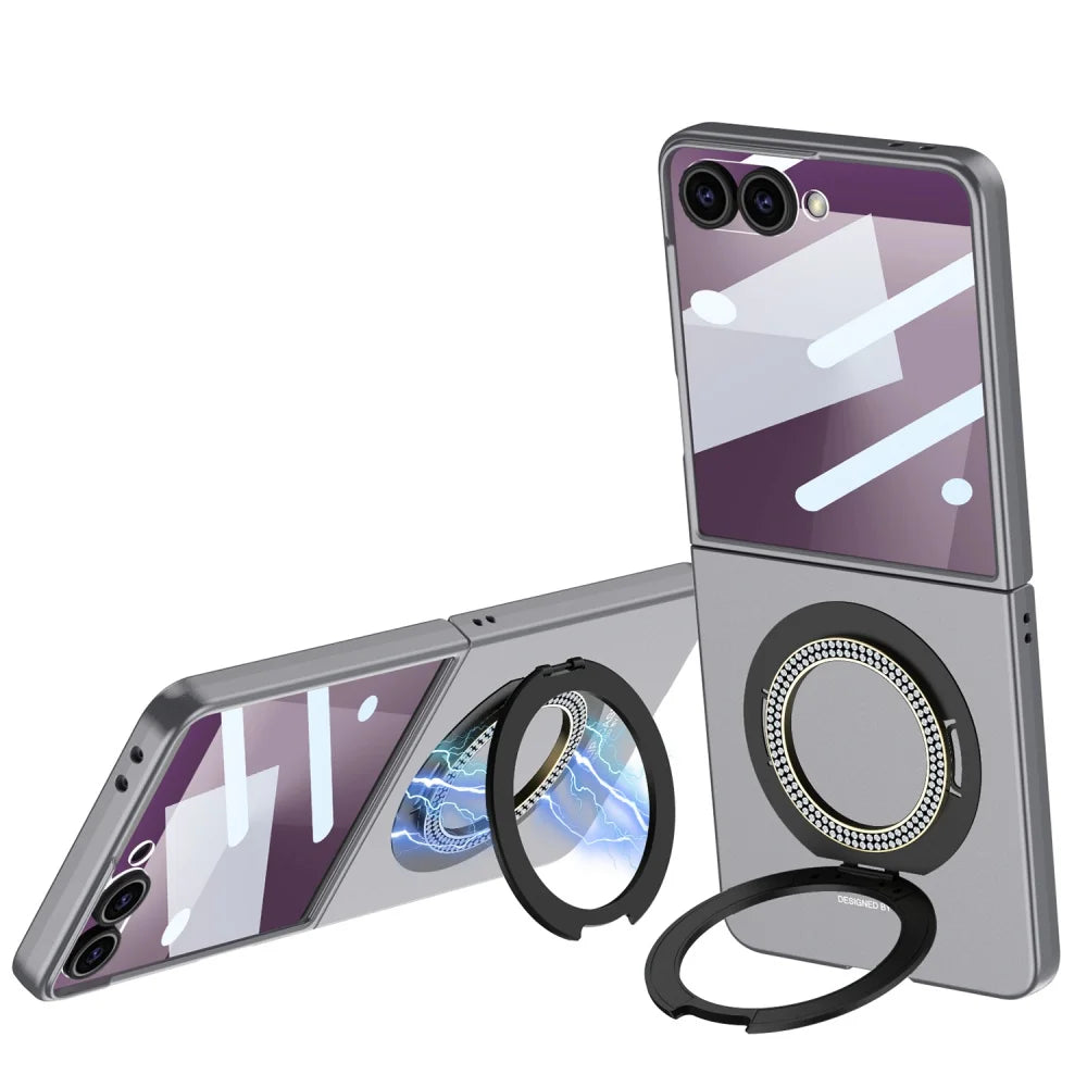 Magnetic Ring Case with Kickstand for Z Flip Series - The Z Flip Case
