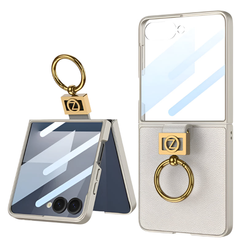 Leather Ring Stand Case - The Z Flip Case